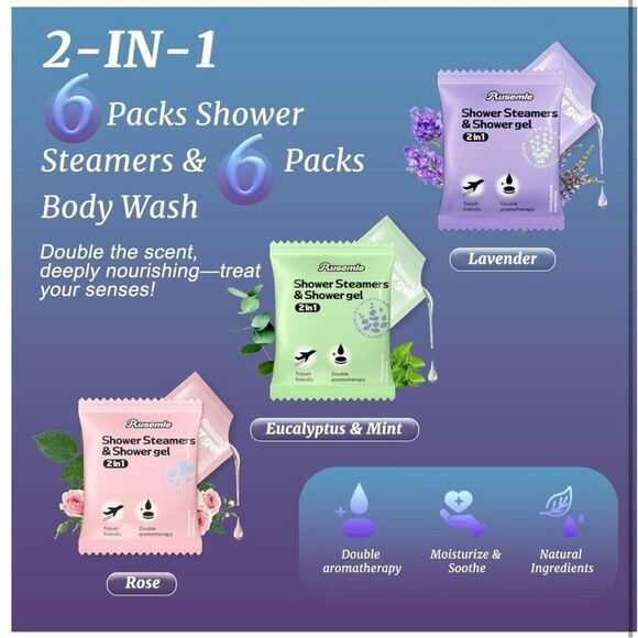 Rusemie Shower Steamers & Shower Gel 2-in-1 - Picture 2 of 7